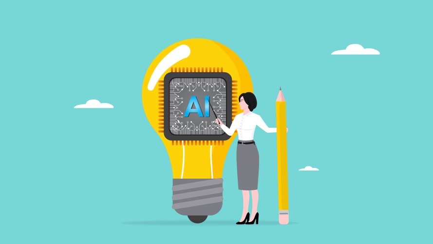 Introduction to ai artificial intelligence vector image