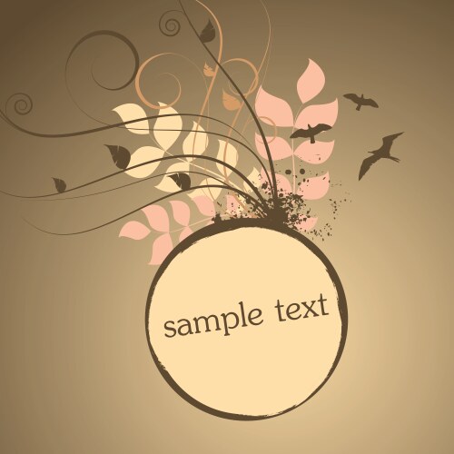 Floral circle frame Royalty Free Vector Image - VectorStock