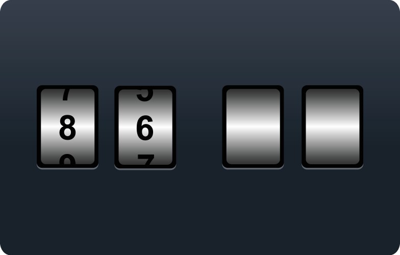 Digital Timer Display vector image