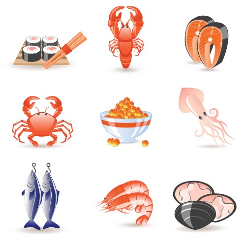 Seafood Royalty Free Vector Image - VectorStock