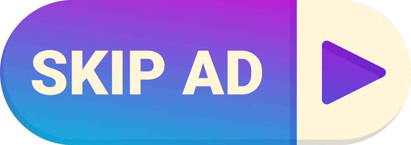 Skip ad button showing concept of web banner vector image