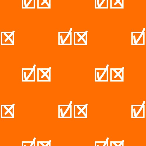 Checkmark to accept and refusal pattern seamless vector image
