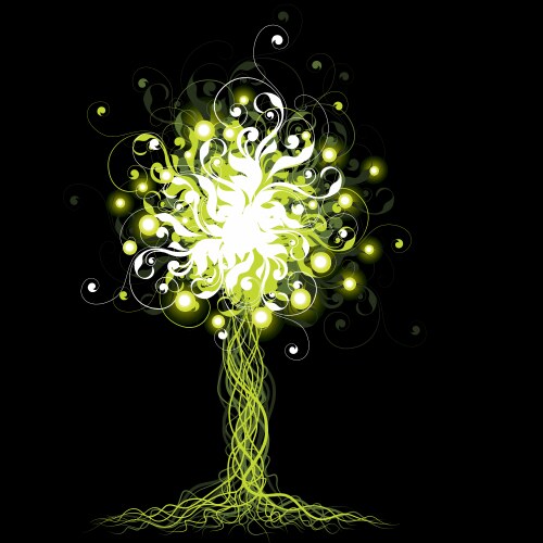 Floral tree Royalty Free Vector Image - VectorStock