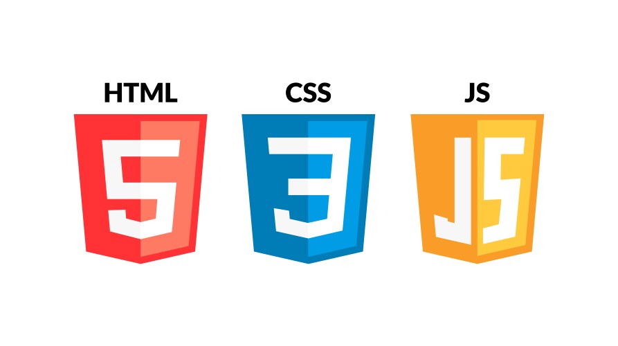 HTML5 CSS3 JavaScript Icon Set vector image