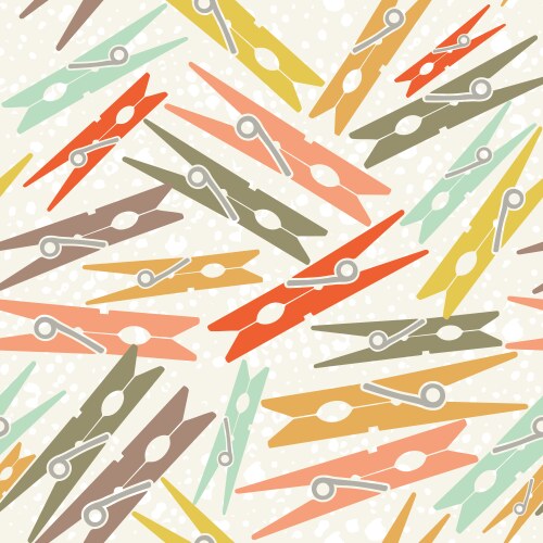 clothespin retro seamless pattern color background vector image