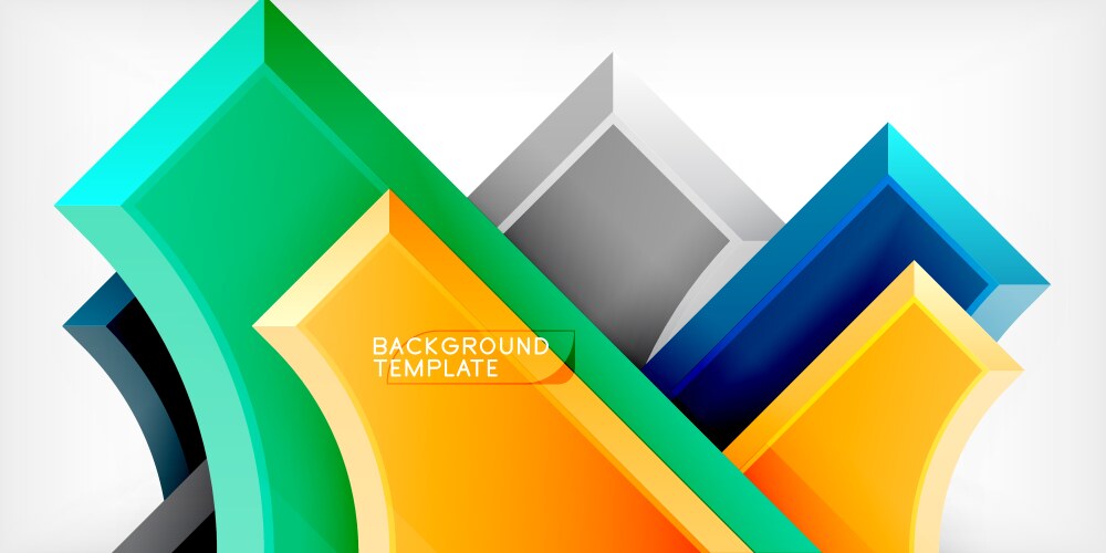 Arrow with round elements color geometric shapes vector image
