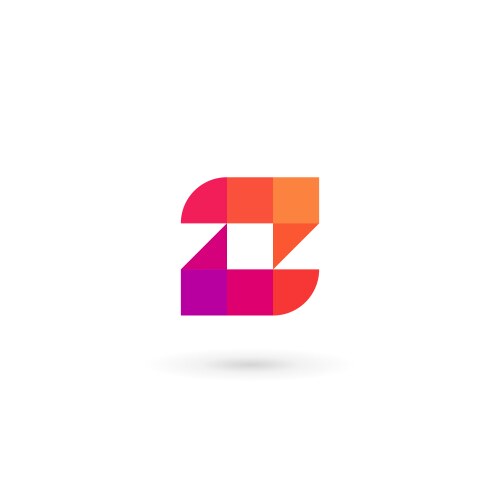 letter z mosaic logo icon design template elements vector