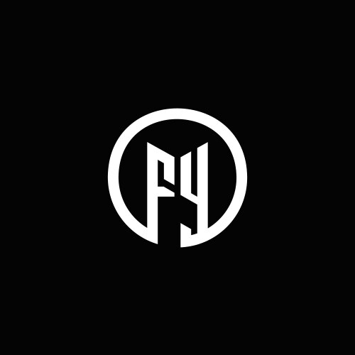 Yf logo monogram emblem style with crown shape Vector Image
