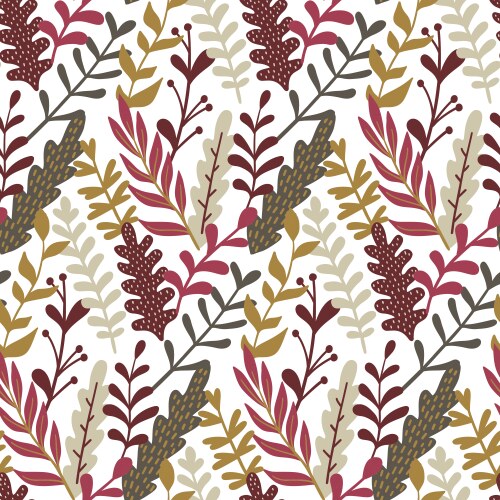 Scandinavian seamless pattern bear and fox Vector Image