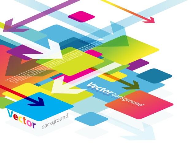 Arrow square geometric abstract background Vector Image