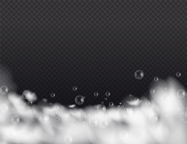 Realistic background with soap foam bath laundry – Royalty-Free Vector ...