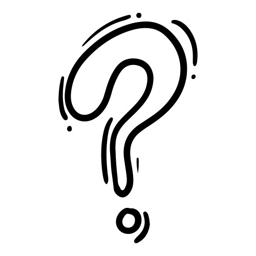 Doodle sketch style of question marks hand drawn vector image