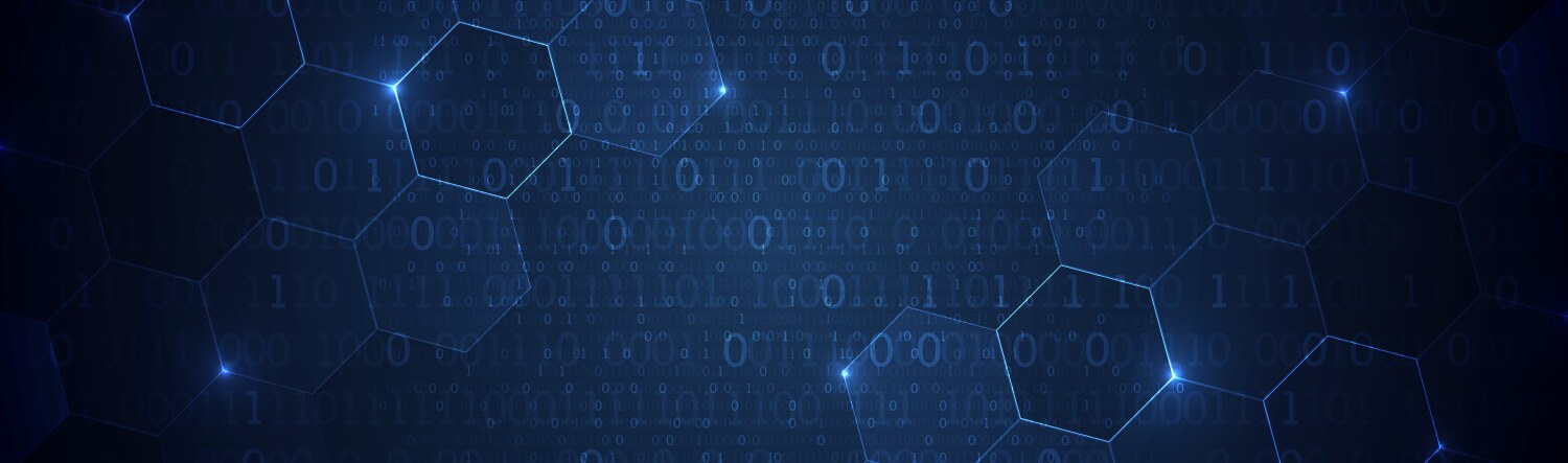 Technology background binary computer code Vector Image