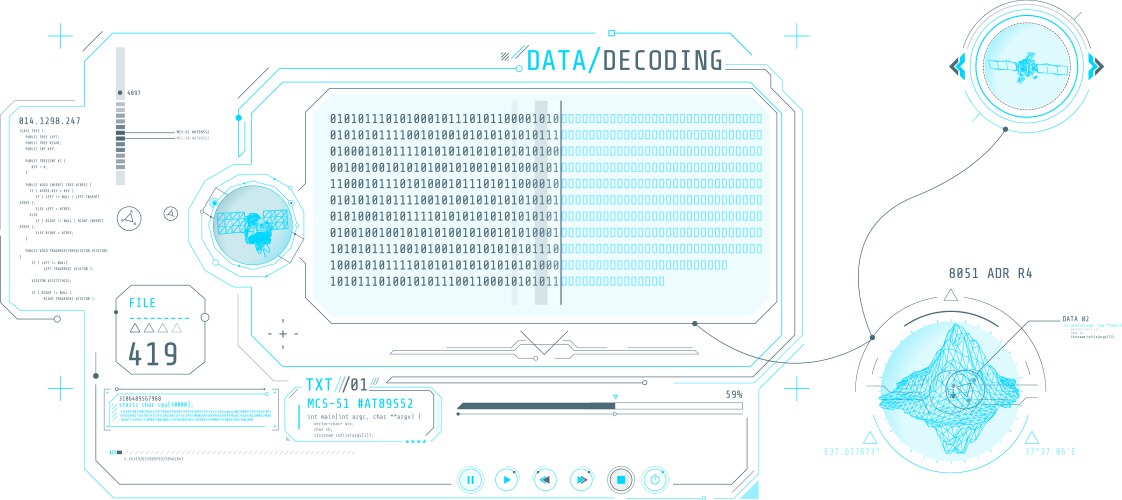 interface for decoding object data received from vector image