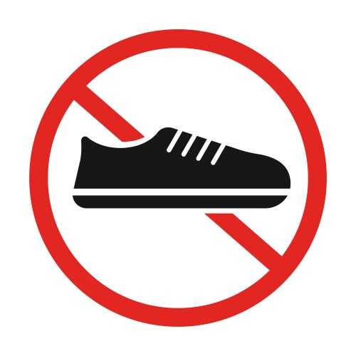Prohibited Dirty Feet Vector Image