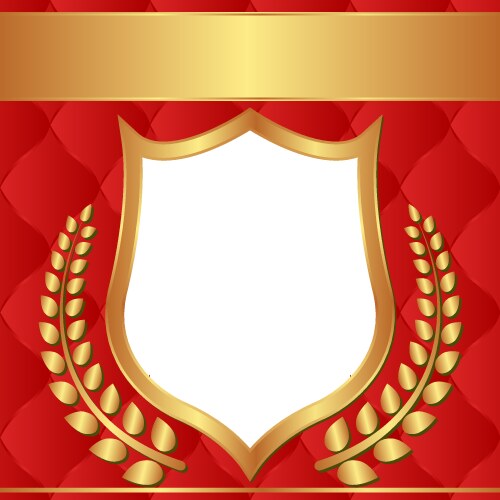 Golden shield retro design Royalty Free Vector Image
