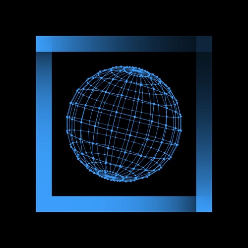 Mesh polygonal background scope of lines and dots Vector Image