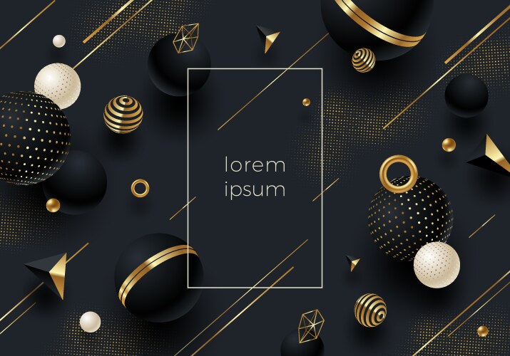 Abstract background with black geometric shape Vector Image