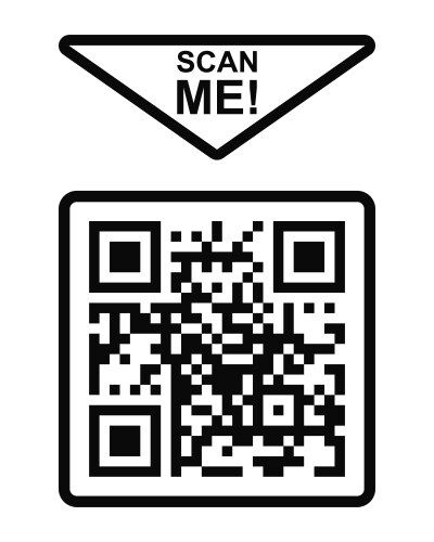 Scan me icon qr code in square frame template vector image