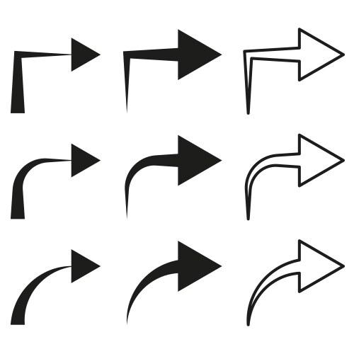 Arrow icon direction symbol navigation pointer vector image
