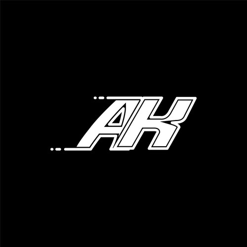 Initial ak logo design with shape style – Royalty-Free Vector | VectorStock