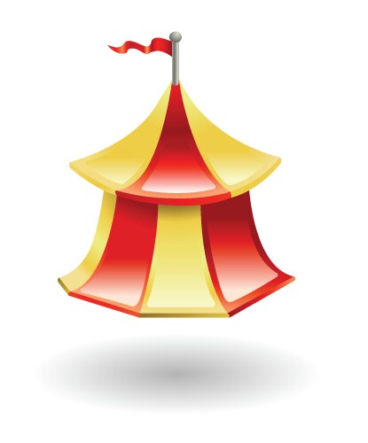 Circus tent in blue and white color Royalty Free Vector