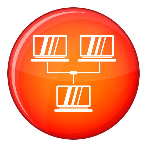 Exchange of data between computers icon vector image