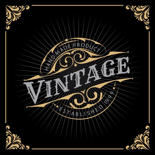 Vintage Luxury Banner Vector Image