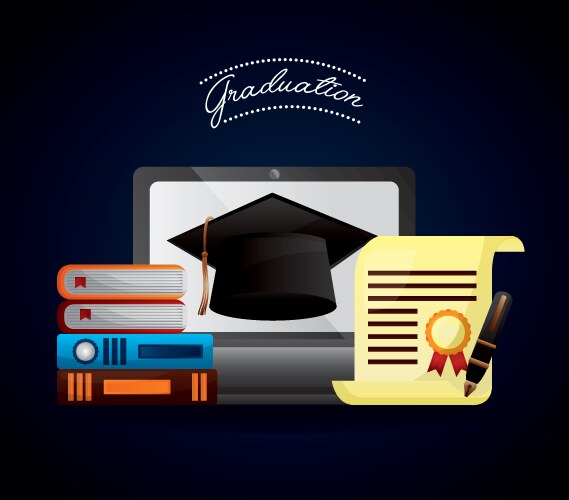 Congratulations graduation card vector image