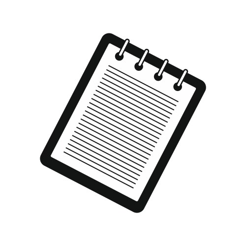 Notebook with spring simple icon vector image