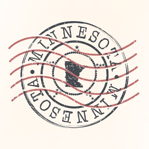 Minnesota State Seal Stamp Vector Image