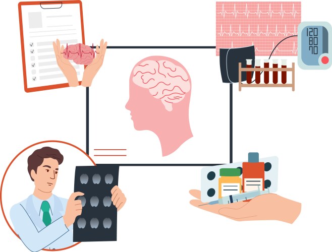 Risk factors for rising a stroke Royalty Free Vector Image
