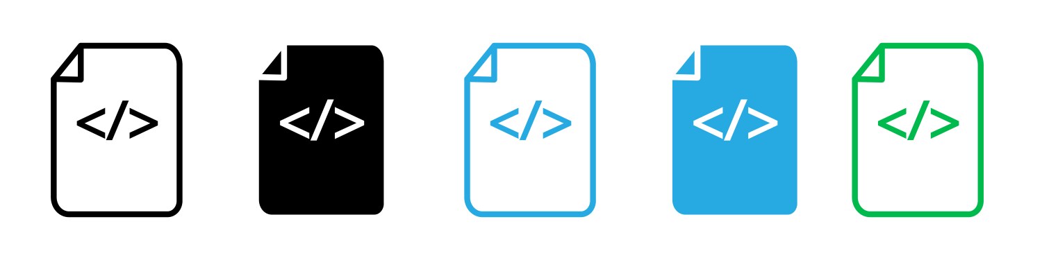 Html script icon mark in filled style vektorbild