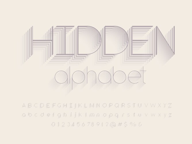 Abstract font Royalty Free Vector Image - VectorStock