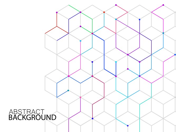 Abstract geometric background with cubes Vector Image