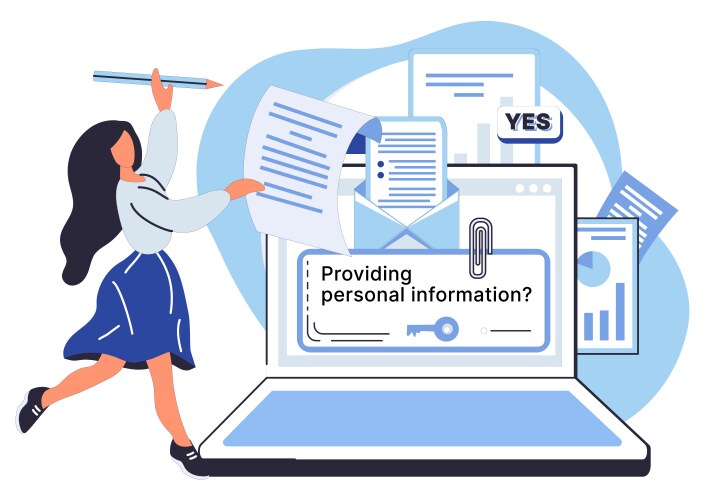 personal information the concept vector image