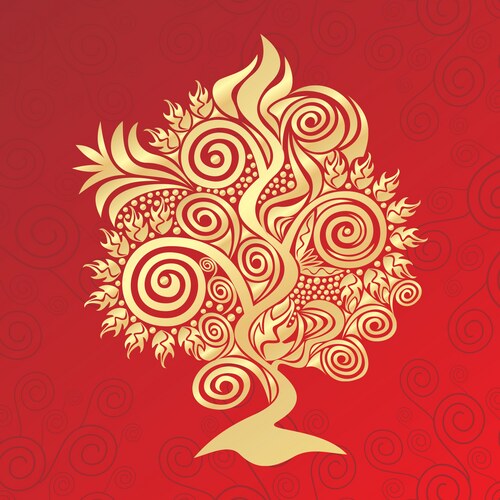 Elegant Floral Wallpaper – Royalty-Free Vector | VectorStock