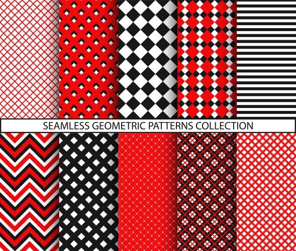 Geometric Chevron & Stripe Patterns vector image