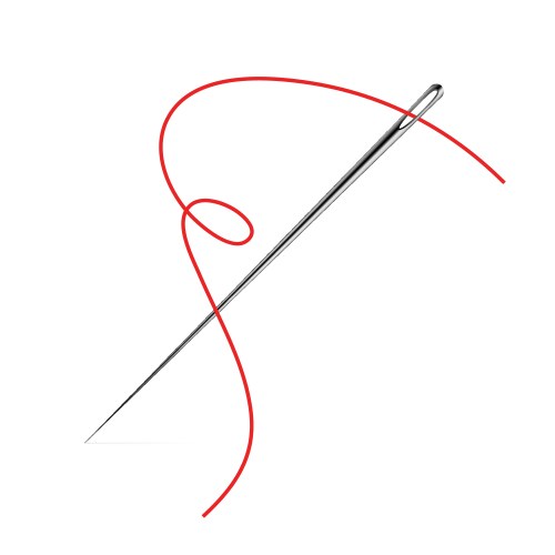Needle thread logo Royalty Free Vector Image - VectorStock