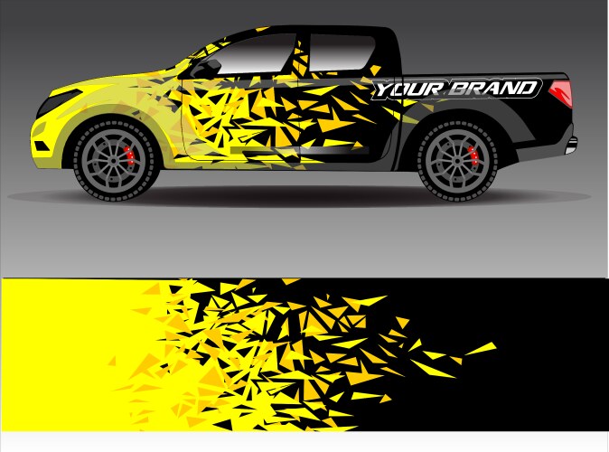 Racing Car Wrap - Abstract Speed Vector Image