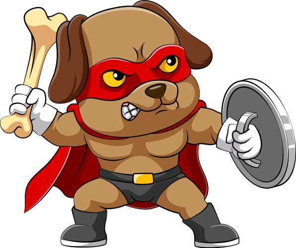 Angry Bulldog Superhero