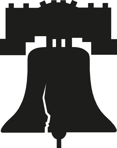 Liberty Bell Silhouette Vector Image