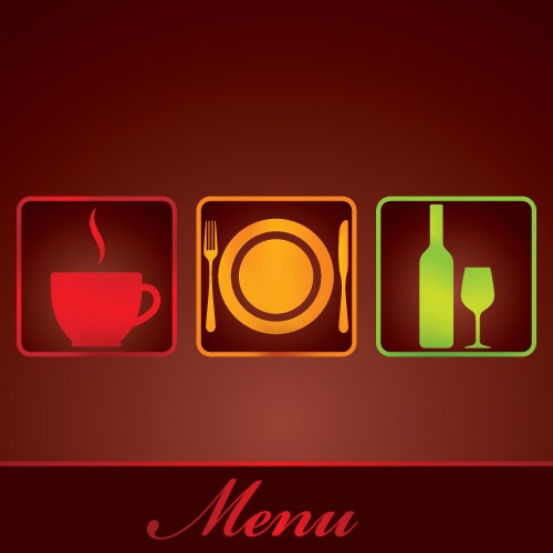 Restaurant menu design on wood background Vector Image