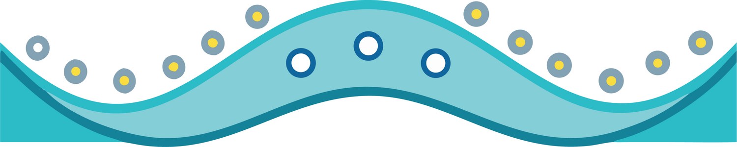 Wavy Line Border with Bubbles – Royalty-Free Vector | VectorStock