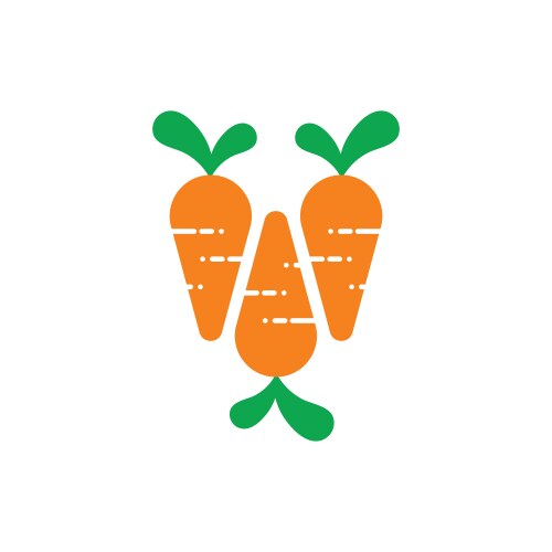 carrots group symbol logo vector image