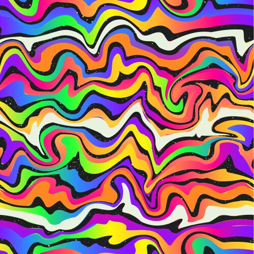 Psychedelic waves purple color gradient rainbow Vector Image