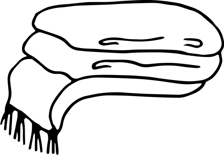 Plaid blanket sketch icon sticker hand drawn Vector Image