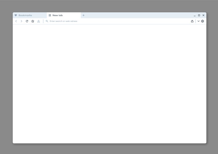 Internet web browser window interface mockup vector image