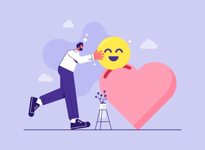 Positive Mental Health Concept Vector Image