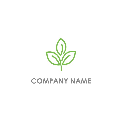 Plant leaf nature eco logo vector image